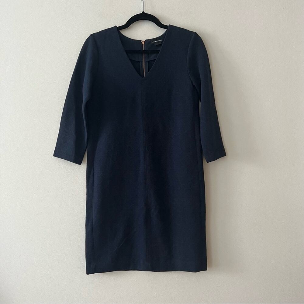 Club Monaco Navy Blue V-Neck Shift Dress